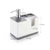 Flytande Tvål Dispenser Kök Storage Rack Badrum Hand Tvättutrustning Hållare Multifunktionshylla Rengöringstillbehör 211222