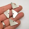 20st High Polished 16 * 22mm * 1.2mm Tjockt Rostfritt stål Charms Triangle Tag Pendant Smycken Resultat DIY