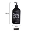 500ml Glass Soap Dispenser Body Wash Shampoo Bottle Nordic Home el Bathroom Lotion Liquid Empty Refill Storage Bottles Black 211130