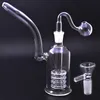 Wholesale mini Mobius Matrix Perc Mini Dab Rigs Thick Glass Water Bongs Tornado Bong Hookahs Smoke Pipe with tobacco smoking bowl