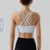 Tenues de yoga Sous-vêtements Cross Back Camis Running Fitness Soutien-gorge de sport antichoc Débardeurs rembourrés Vêtements de sport Femmes Lady Shirt Tshir6906669