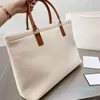 Designer- Women Tote Stor Shopping Bag Lady Canvas Handväskor Klassisk Brev Tryckt Handtag Gyllene Hänglås