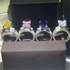 Eiffel Tower 925 Sterling Silver Ring 6CT Lab Lab Sapphire Topaz Diamond Engagement Band de mariage Anneaux pour femmes Bijoux de fête pour hommes