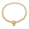 Charme pulseiras moda luxo ouro grânulo corrente bangle para mulheres personalidade diy design crânio pendanhandmade colar jóias1547589