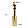 65mm Male to 35mm Female Stereo Audio Adapter Jack Plug Connector Gold Plateda222699249