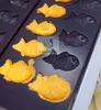 Fabricantes de pão 16pcs GLP Gas Taiyaki Mini Fish Waffle Maker Shaped Cake Fazendo sorvete de pan