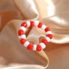 Bohemian stil färgglad pärlstav elastisk ring för kvinnor tjejer handgjorda pärlor fingerringar sommar smycken tillbehör