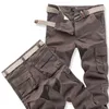 Mens Camouflage Cargo Pants Casual Cotton Multi Pockets Military Tactical Streetwear Overalls Work Combat Long Trousers GNRA