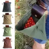 Leder- und Canvas-Bushcraft-Tasche, Canvas-Futtertasche zum Wandern, Camping, Schätze, Muscheln, einfaches Umschlingen von Gürteltaschen