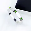 Mode Couple Amour Bijoux Cristal Manchette Bracelet pour Femmes / Hommes Or Couleur En Acier Inoxydable Bracelets Bracelets Bijoux Meilleur Cadeau Q0719