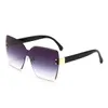 Роскошные дизайнер цельные солнцезащитные очки для женщин негабаритные смолы объектив без ограждения солнца RIMLED UV400 Adumbral JC8236