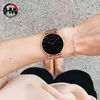 1 set 4 Red Pointers Japan Quartz Movement Design Waterproof Rose Gold Stainless Steel Mesh Band Lover watches relogio feminino 210527