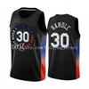 1 OBI Toppin Men Kidsork 9 RJ Barrett 30 Randle Mitchell 2020-21 Black City Basketball Jersey Youth S-3xl