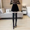 PERHAPS U Black Velvet Mini Short Empire Skirt Pin Plus Size S0278 210529
