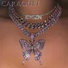 collier butterfly sparkly