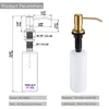 4 Colors Countertop Stainless Steel Kitchen Sink Brushed Gold Liquid Soap Dispenser Large Capacity Detergent Pump Bottle 211206
