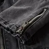 男性サイズM-4XLのためのメンズハイストリートジャケットファッションデニムコートブラックブルーカジュアルヒップホップデザイナージャケット