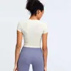 Veste de sport à fermeture éclair sur le devant, haut à manches courtes pour femmes, T-shirt de course, d'entraînement, séchage rapide, costume de Fitness, de Yoga, vêtements de gymnastique