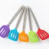 Silicone Stainless Steel Spatula Slotted Silicone Spatula Not Sticky Pot Heat Resistant Shovel Cooking Utensils Hollow Handle GGE2087