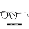 Solglasögon Tr90 Big Round Frame Flat Mirror Anti-Blue Glasses Fashion Men's and Women's -Selling Reading