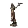 Statues de résine Morrigan La déesse celtique de la bataille avec Crow Sword Bronze Finition Statue 15cm pour la décoration domestique H1102239F6001474