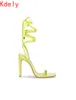 Sexy Pointed Toe Snake Print Women Sandals Plus Size 35-41 Ankle Strap High Heels Casual Lace Up Shoes For Dress