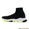 2022 Tasarımcı Erkek Örgü Çorap Ayakkabı Platformu Bayan Sneakers Hız Trainer Üçlü Siyah Beyaz Mavi Bej Klasik Dantel Jogging Yürüyüş Açık Boyutu 36-45