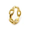 2021 Najnowszy projekt Prosty Kniged Eternal Love Pierścień dla kobiet stal nierdzewna Delikatne motyle srebrne złote pierścienie Kobieta małżeństwo 8708501