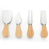 Cheese Knife Set Oak Handle Knife Fork Shovel Kit Graters Baking Cheese Pizza Slicer Cutter Set DAT415