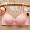 Soutien-gorge en dentelle florale sans fil pour femmes, intimes, sous-vêtements confortables, push-up, pour étudiantes, lingerie quotidienne, bonnet 32/70 - 38/85 AB