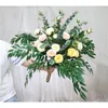 Decorative Flowers & Wreaths Artificial Silk Fake Wedding Bride Holding Bouquet Pography Props Party Ceremony Large Bunch Of Roses Bridal Bo