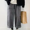 Herrenhosen, weites Bein, nicht schrumpfend, modern, mittlere Taille, waschbar, lässig, Herren-Overalls