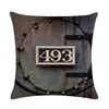 Vintage Steam Train Designs Cushion Cover Industrial Revolution Cotton Linen Car Seat Pudowcase 45x45cm Brädskuddkudde/Dekorativ