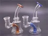 Bong in vetro colorato 14mm giunto Dab Rig Water Pipes Pyrex Beaker Bong Thick Recycler Oil Rig per fumare