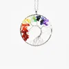 Hanger Kettingen Genezing 7 Chakra Tree of Life Wire Wrapped Natural Stone Crystal Bead Ketting voor Dames Mannen Meisje Jongen Sieraden