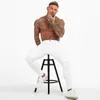 GINGTTO Jeans Blanc Hommes Coton Taille Haute Pantalon Stretch Jeans Plus Taille Été Taille Élastique Pantalon Plus Taille 36 zm55 210319