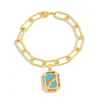 Bohemian geometrisk charm armband för man regnbåge sol och måne bijoux vintage smycken cz sten turkiska guldarmband