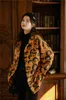 Cappotto vintage in lana da donna, giacca in tweed, stampa arancione, capispalla firmati cappotti e giacche invernali 210427