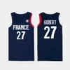 Igrzyska Olimpijskie Tokio 2021 Francja Koszykówka Koszulka 10 Evan Fournier Rudy 27 Gobert Nicolas 5 Batum 7 Guerschon Yabusele 1 Frank Ntilikina 2 Amath M'Baye 12 Nando DE COLO Mężczyzna