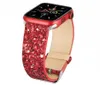 Convient aux bandes IWatch Apple 1 2 3 4 5 6 SAILLE DE SEQUIN DE CHRISSION SONT SANC SANGAGE DE SONT DE SURFACE PU-COUCHEAU DE COWHIDE DE TROISSEAU PU