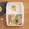 Lunchbox-Behälter, auslaufsichere Schullebensmittelbox, tragbare Bento-Box für Kinder mit 3 Fächern, Picknick-Essen C50 210709