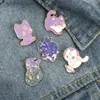 Witch Cat Cartoon Animal Emalj Brosches Pin For Women Fashion Dress Coat Shirt Demin Metal Funny Brosch Pins Badges Promotion Gift Ny design