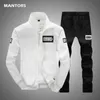 Men's Sportswear Set Spring Summer Men Tracksuit Printed Sweatshirt+Pants Sports Suit Casual 2 Pieces Set Mens Drop 210714