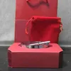 316L Tititanium Classic Bangles armbanden voor geliefden Polsbandband Bangle Rose Gold Paar Bracelet voor Valentijnsdag met doos 15-22 cm