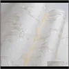 D￩cor Gardenwhite Papier Peint Damassé En Relief Chambre Salon Fond Motif Floral 3D Papier Peint Texturé Décor À La Maison 10 M Rouleau Wallp