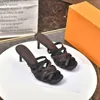 Sandalias de tacón alto para mujer, zapatos de cuero con alfabeto de alta calidad, zapatillas de tacón bajo, verano 2021