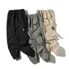 Pantalón Cargo Harem con múltiples bolsillos para hombre, ropa de calle para hombre, pantalón Cargo Punk, pantalones casuales de Hip Hop, pantalones para correr, pantalón negro para hombre