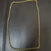 Elegante 18k cor de ouro cheia homens longos colar de jóias 2mm-7mm largura