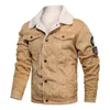 Herrenjacken Winter Militärjacke Männer Dicke Warme Wildleder Chamois Männlich Motorrad Vintage Outwear Chaqueta Hombre S-3XL