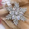 Pins, Brooches Dream Candy Exquisite Crystal Snowflake For Women Wedding Jewelry Rhinestone Brooch Coat Accessories Corsage Pin 2021